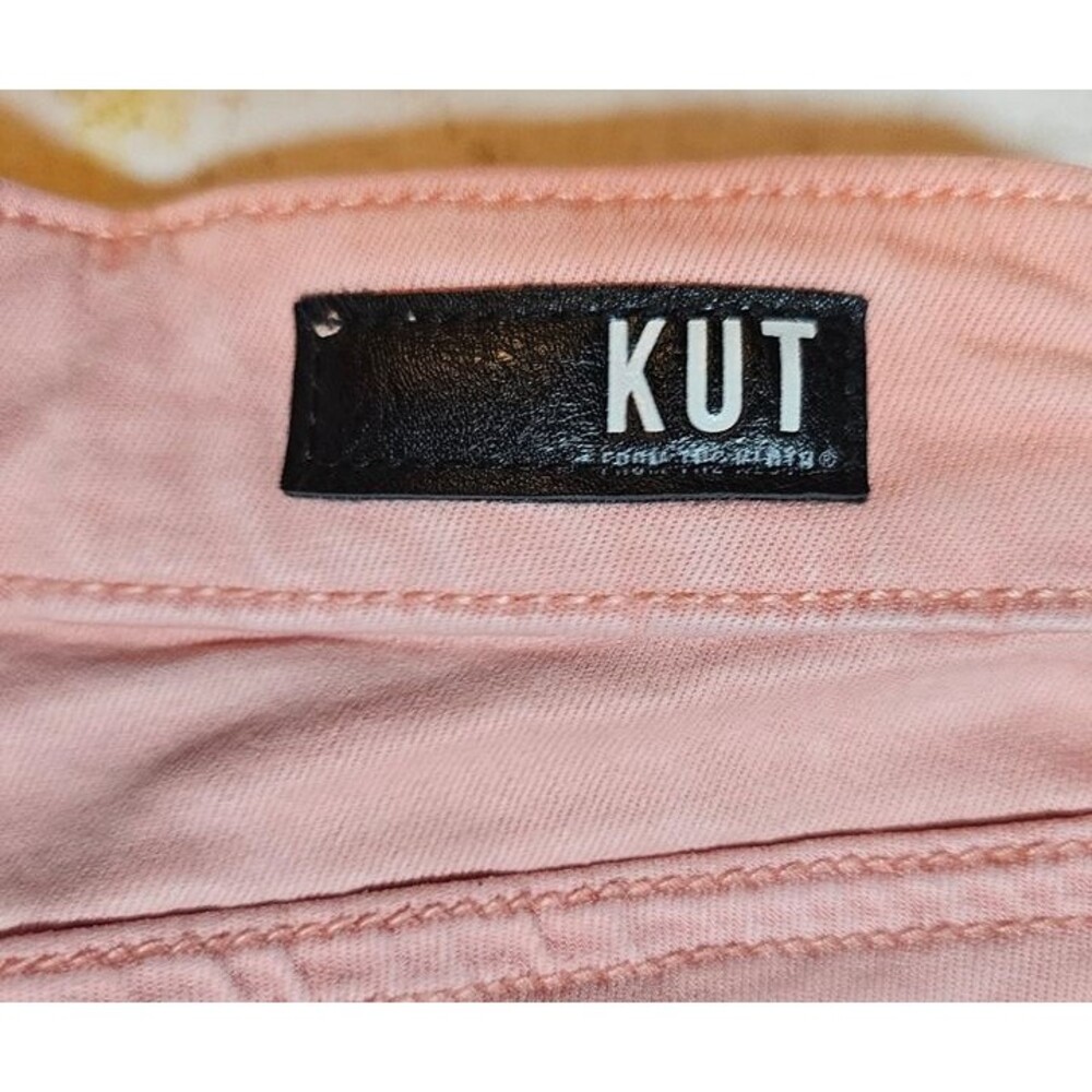 KUT From The Kloth Women’s Size 0 Pink Raw Hem Skinny Jeans EUC Back to School - Picture 6 of 6